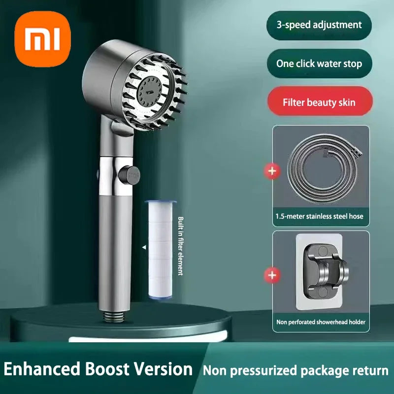 XIAOMI 3 Modes Shower Head High Pressure Showerhead Portable Filter Rainfall Faucet Tap Bathroom Bath Home Innovative Accessory